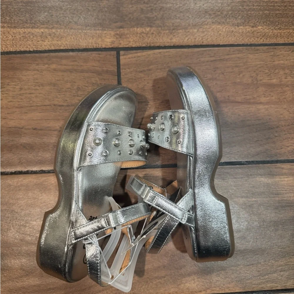 CLASS ART Liana silver studded sandals size 13